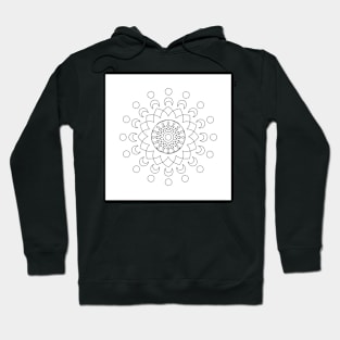 Round graphic, geometric decorative, mandalas or henna design in vector. Hoodie